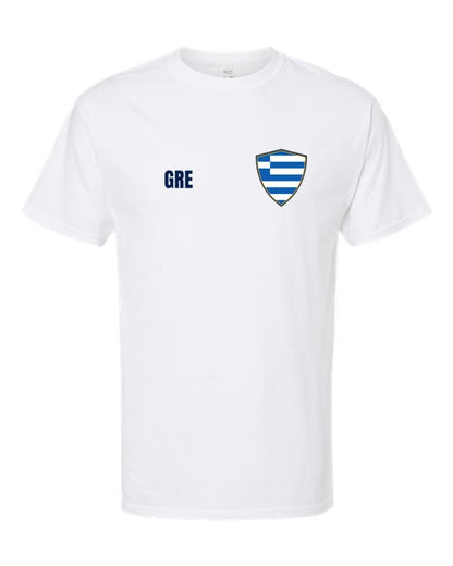Greece Soccer Tee — Retro National Crest | NYC Factory