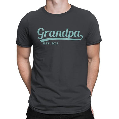 Grandpa Tee Established 2017 Grandfather 1 2017 White