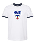 Haiti 2026 Soccer Arched Crest Ringer Tee -- NYC Factory