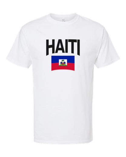 Haiti Soccer Tee 2026 — Classic Name & Flag | NYC Factory - White