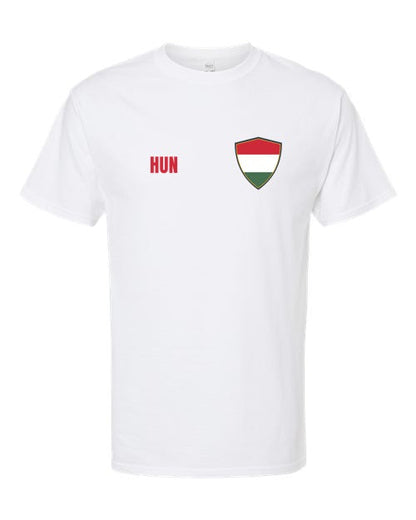 Hungary Soccer Tee — Retro National Crest | NYC Factory