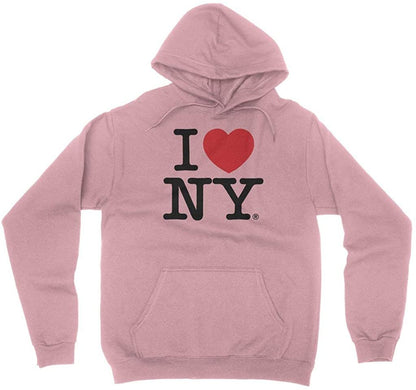 I Love NY Adult Unisex Hoodie Light Pink