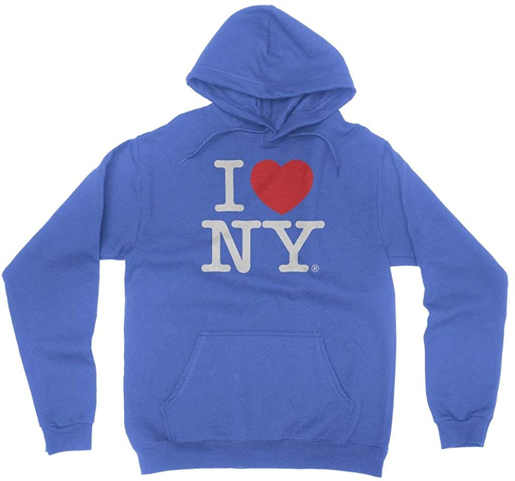 I Love NY Adult Unisex Hoodie Royal Blue