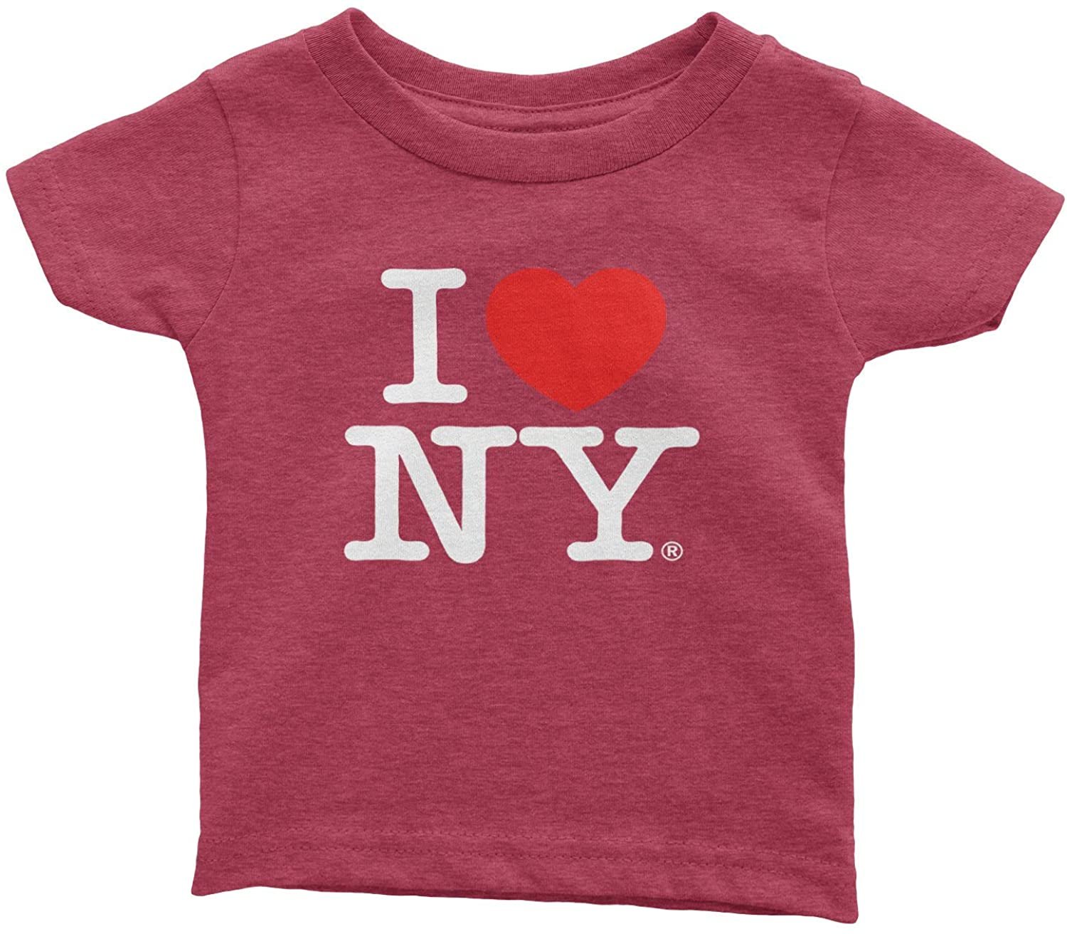 I Love NY Baby Tee Burgundy