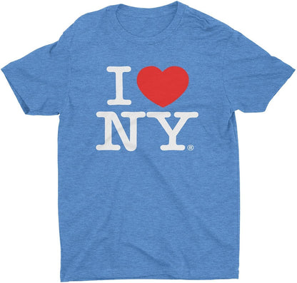 I Love NY Kids T-Shirt Officially Licensed Unisex Tee (Youth, Heather Turquoise)