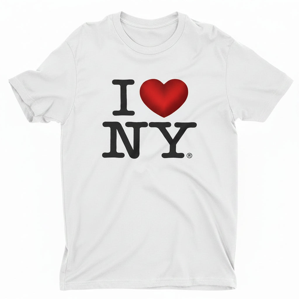 I Love NY Kids T-Shirt Officially Licensed Unisex Tees (Youth, White)
