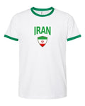 Iran 2026 Soccer Arched Crest Ringer Tee -- NYC Factory