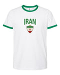 Iran 2026 Soccer Arched Crest Ringer Tee -- NYC Factory