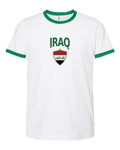Iraq 2026 Soccer Arched Crest Ringer Tee -- NYC Factory