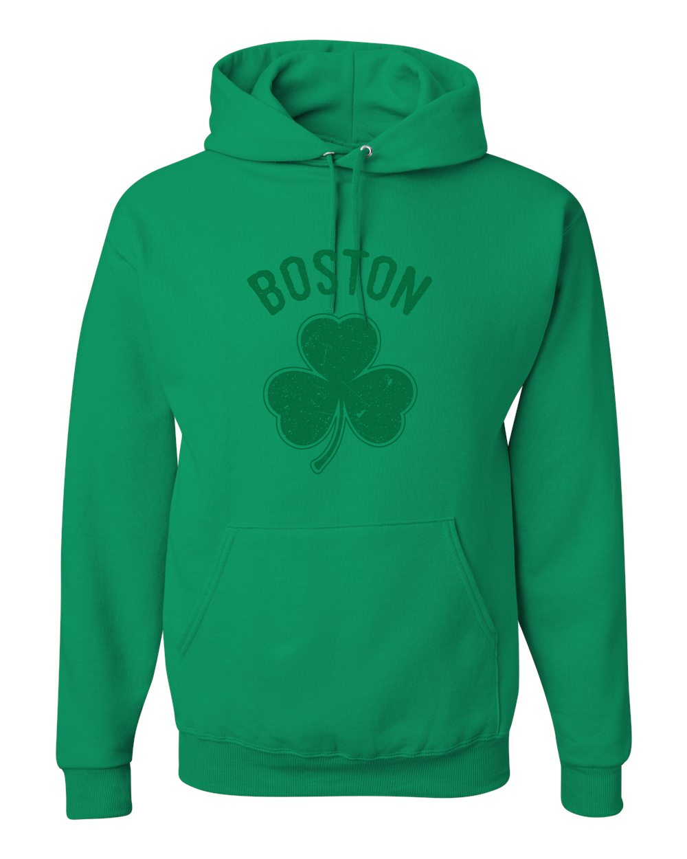 Irish Boston Shamrock Design Custom Hoodie Green