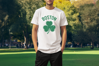 Irish Boston Shamrock Design Custom T-Shirt