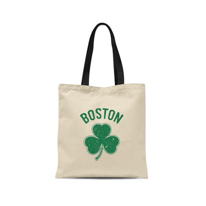 Irish Boston Shamrock Design Tote Bags Design