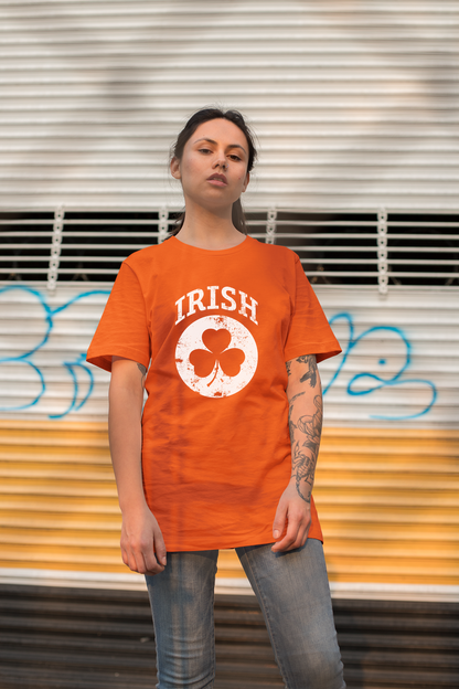 Irish Shamrock White Design Custom T-Shirt