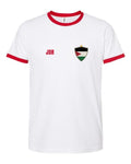 Jordan Soccer Ringer Tee 2026 — Retro National Crest | NYC Factory