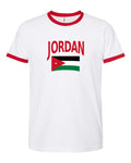 Jordan Soccer Ringer Tee 2026 — Classic Name & Flag | NYC Factory