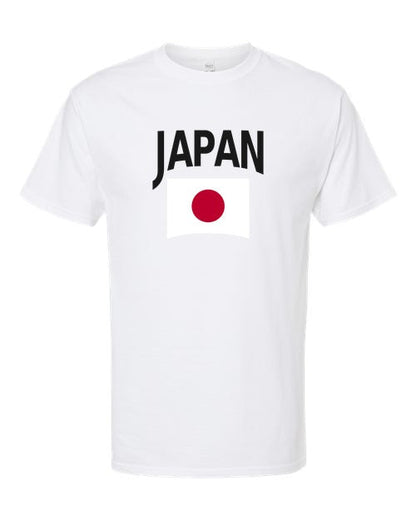 Japan Soccer Tee 2026 — Classic Name & Flag | NYC Factory - White