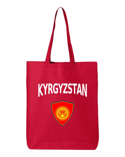Kyrgyzstan Soccer Tote Bag — Arched National Crest | NYC Factory