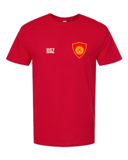 Kyrgyzstan Soccer Tee — Retro National Crest | NYC Factory