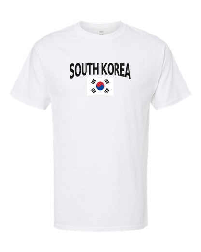 South Korea Soccer Tee 2026 — Classic Name & Flag | NYC Factory - White