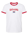 South Korea Soccer Ringer Tee 2026 — Classic Name & Flag | NYC Factory