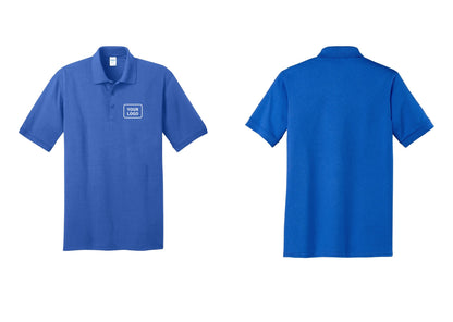 NYC Factory Men's Custom Logo Security Polo Shirt - Your Logo Only - Royal