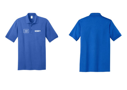 NYC Factory Men's Custom Logo Security Polo Shirt - SECURITY + Your Logo - Royal
