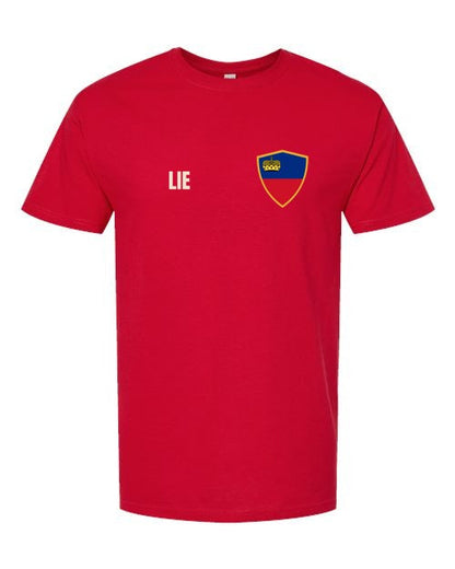 Liechtenstein Soccer Tee — Retro National Crest | NYC Factory