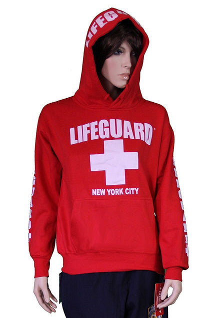 Lifeguard Hoodie Sweatshirt New York City Red