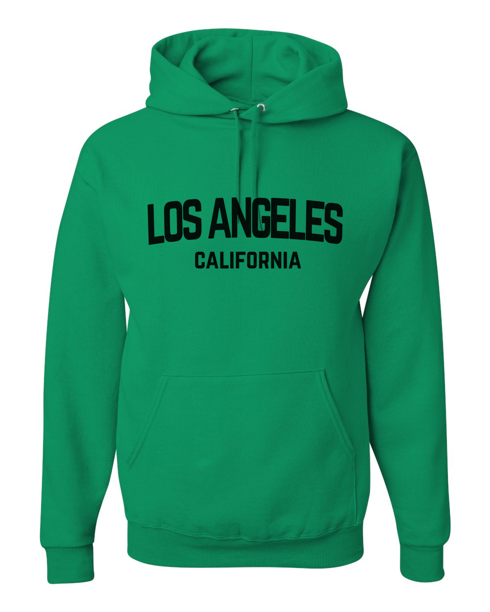 Los Angeles California Retro Black Design Custom Hoodie Green