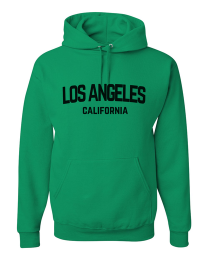 Los Angeles California Retro Black Design Custom Hoodie Green