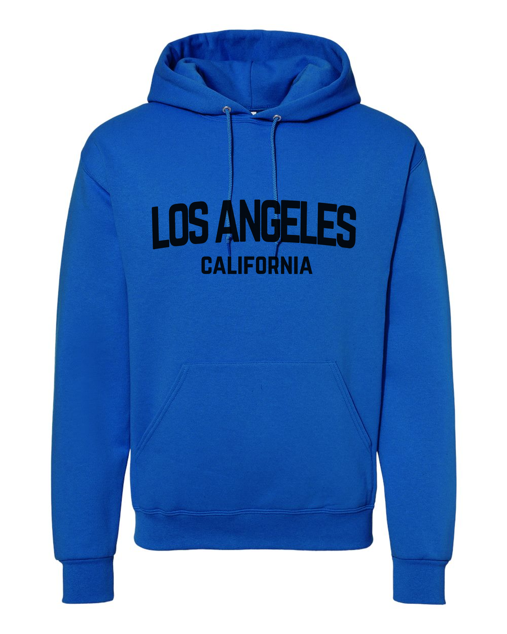 Los Angeles California Retro Black Design Custom Hoodie Royal Blue