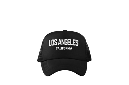 Los Angeles California White Retro Design Trucker Baseball Hat