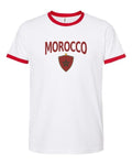 Morocco 2026 Soccer Arched Crest Ringer Tee -- NYC Factory