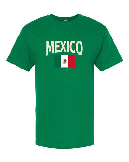 Mexico Soccer Tee 2026 — Classic Name & Flag | NYC Factory - Green