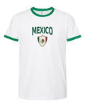 Mexico 2026 Soccer Arched Crest Ringer Tee -- NYC Factory