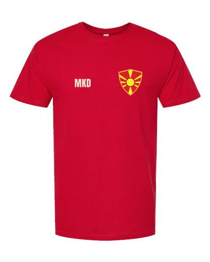 North Macedonia Soccer Tee — Retro National Crest | NYC Factory