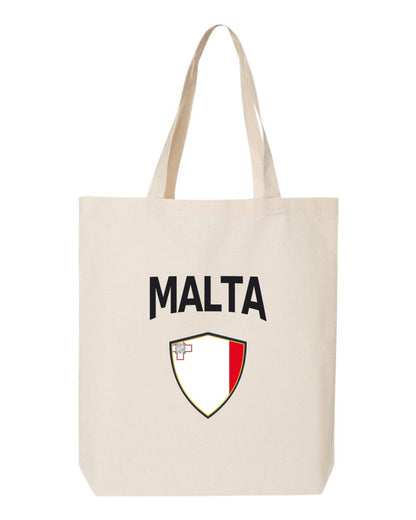 Malta Soccer Tote Bag — Arched National Crest | NYC Factory