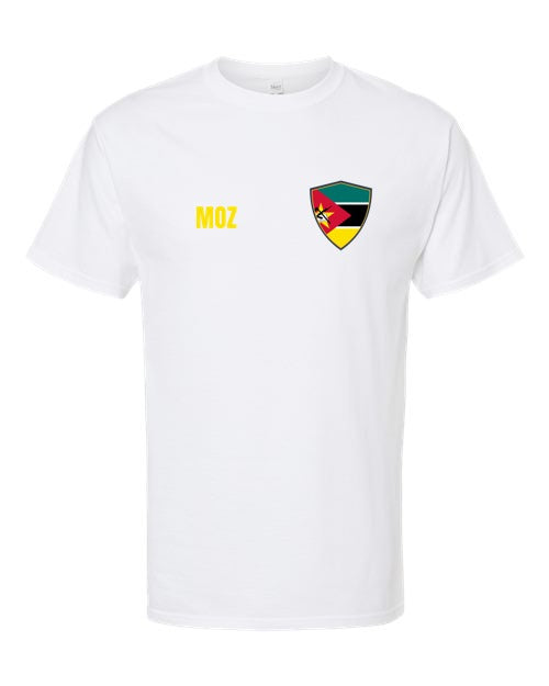 Mozambique Soccer Tee — Retro National Crest | NYC Factory