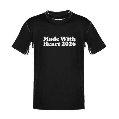 Unisex Made With Heart 2026 Soft Cotton Tee - NYC Factory