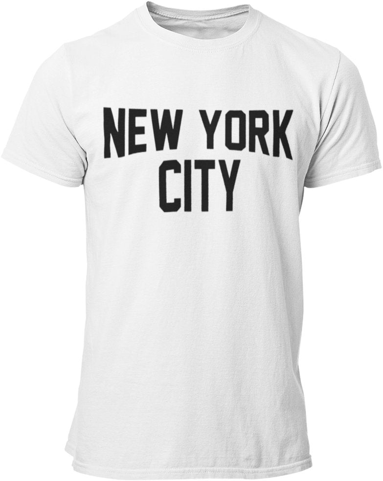 Men's New York City Unisex T-Shirt Screen Printed White Tee Shirt