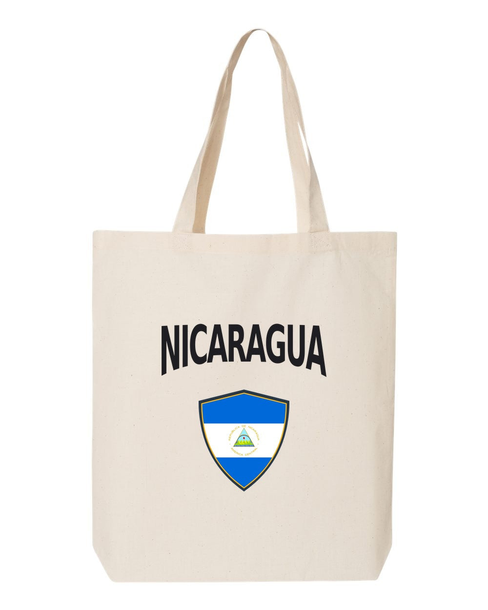 Nicaragua Soccer Tote Bag — Arched National Crest | NYC Factory