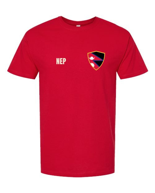 Nepal Soccer Tee — Retro National Crest | NYC Factory