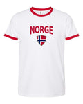 Norway 2026 Soccer Arched Crest Ringer Tee -- NYC Factory