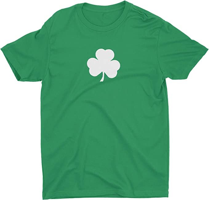 NYC FACTORY USA Screen Printed Shamrock Youth T-Shirt Distressed Tee Kids Irish Green