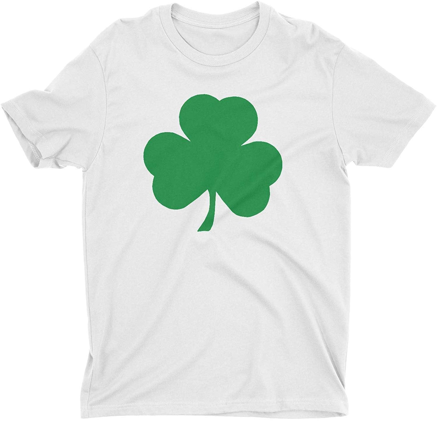 NYC FACTORY USA Screen Printed Shamrock Youth T-Shirt Distressed Tee Kids Irish Green