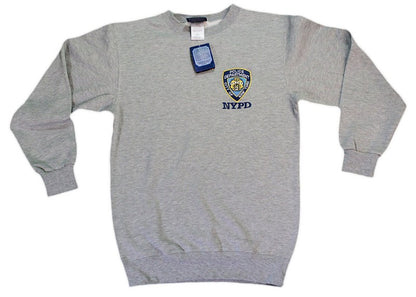 NYPD Mens Police Crewneck Sweatshirt Gray