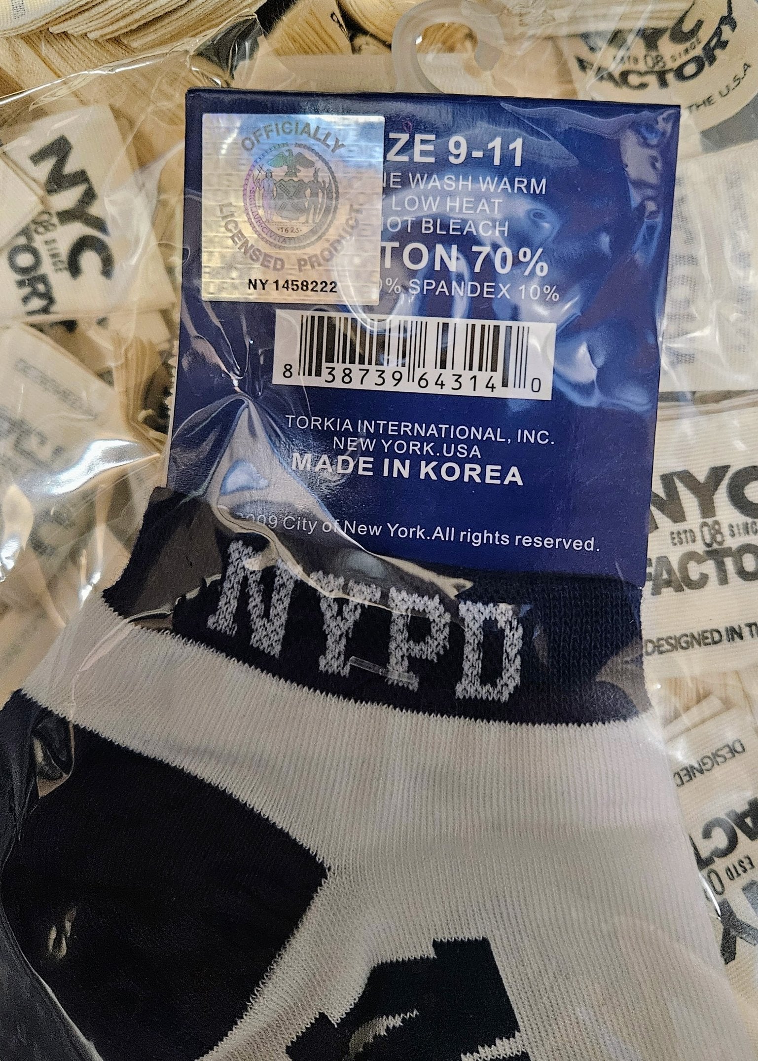 NYPD Socks Official Merchandise / All Sizes