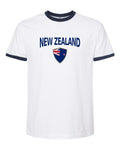 New Zealand Soccer Arched Crest Ringer Tee - NYC Factory