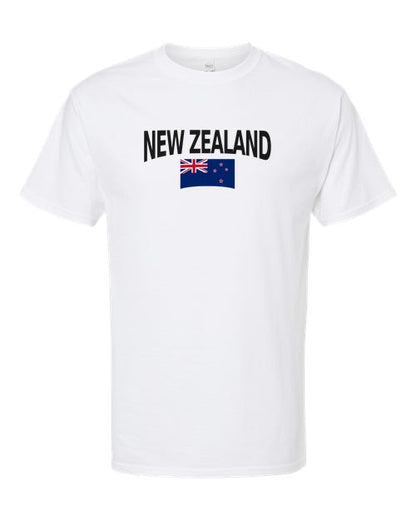 New Zealand Soccer Tee 2026 — Classic Name & Flag | NYC Factory - White