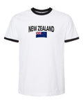 New Zealand Soccer Ringer Tee 2026 — Classic Name & Flag | NYC Factory